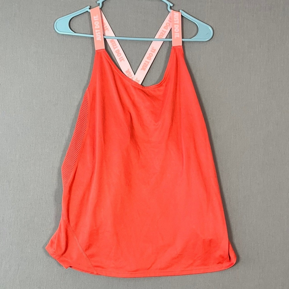 Nike Tank Top XL Dri-FIT Performance Orange EUC